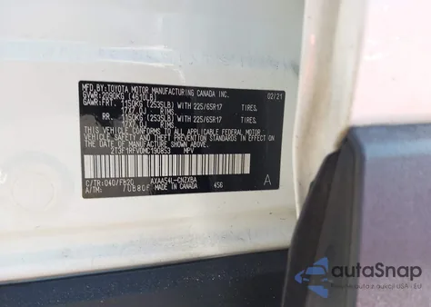 2021 Toyota Rav4 Le из США, поврежденный, VIN 2T3F1RFV0MC190853